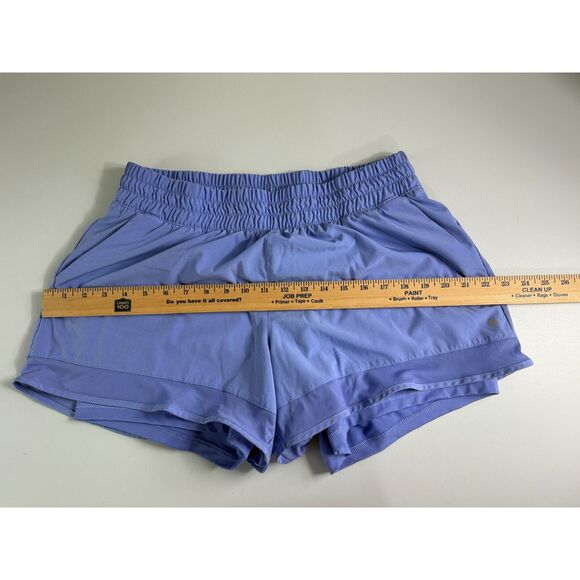 Layer 8 Women's 2 in 1 Athletic Running Shorts Pockets Blue Size XL - Picture 6 of 10